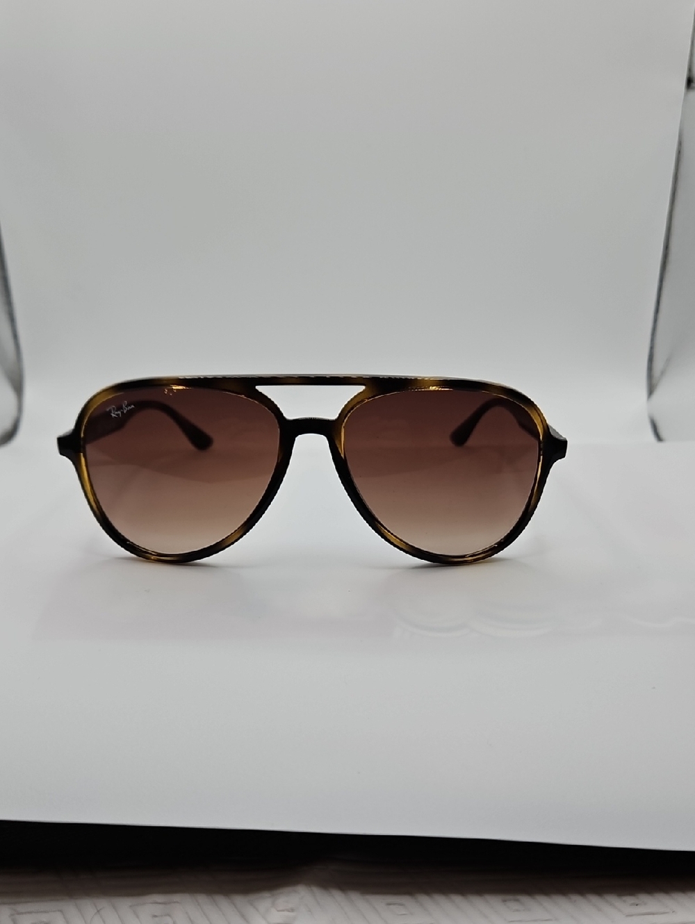 Ray-Ban Tortoiseshell Frame Sunglasses with Brown Gradient Lenses